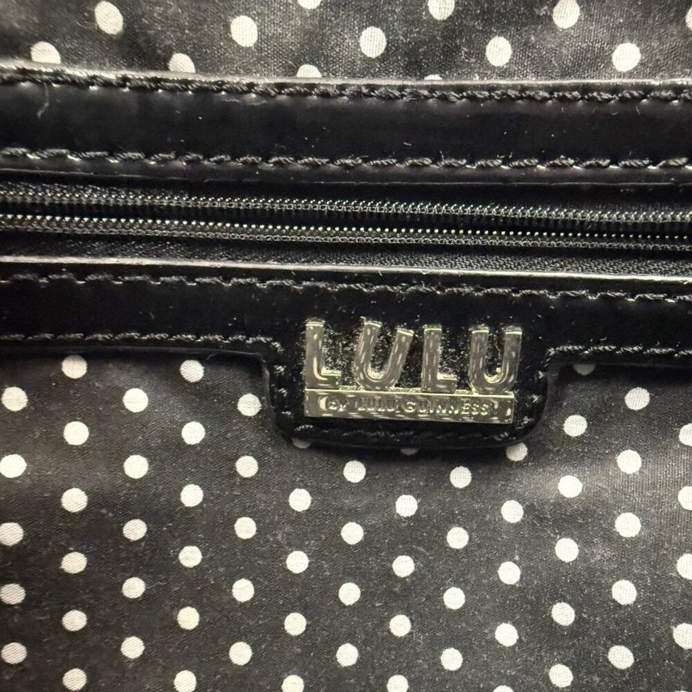 Lulu by Lulu Guinness London Print Tote Bag w/ Pouch Matching Black Yellow White - Picture 16 of 16